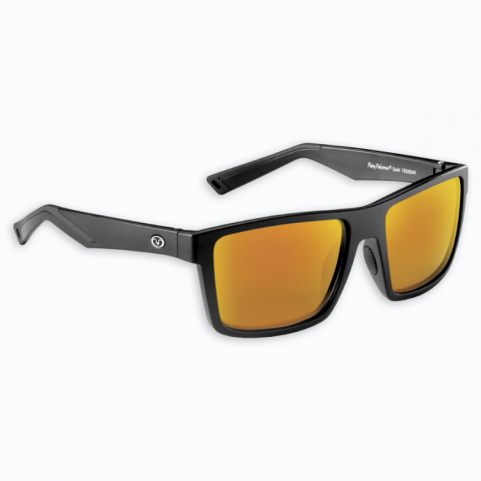 FLYING FISHERMAN SWIRL Matte Black / Red Mirror