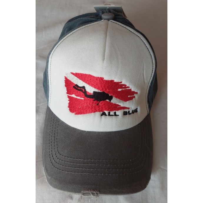 ALL BLUE STONEWASHED HAT BLUE